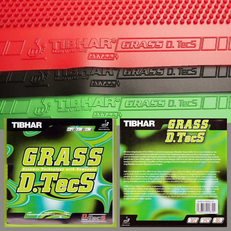 Table Tennis Film - ยางปิงปอง TIBHAR Grass D.TecS แบบหนามยาว OX
