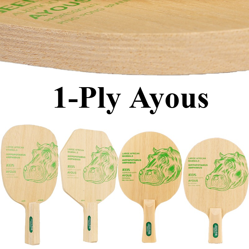 Table Tennis Japanese - ไม้ปิงปอง JEELS Green Hippo 1 Ply