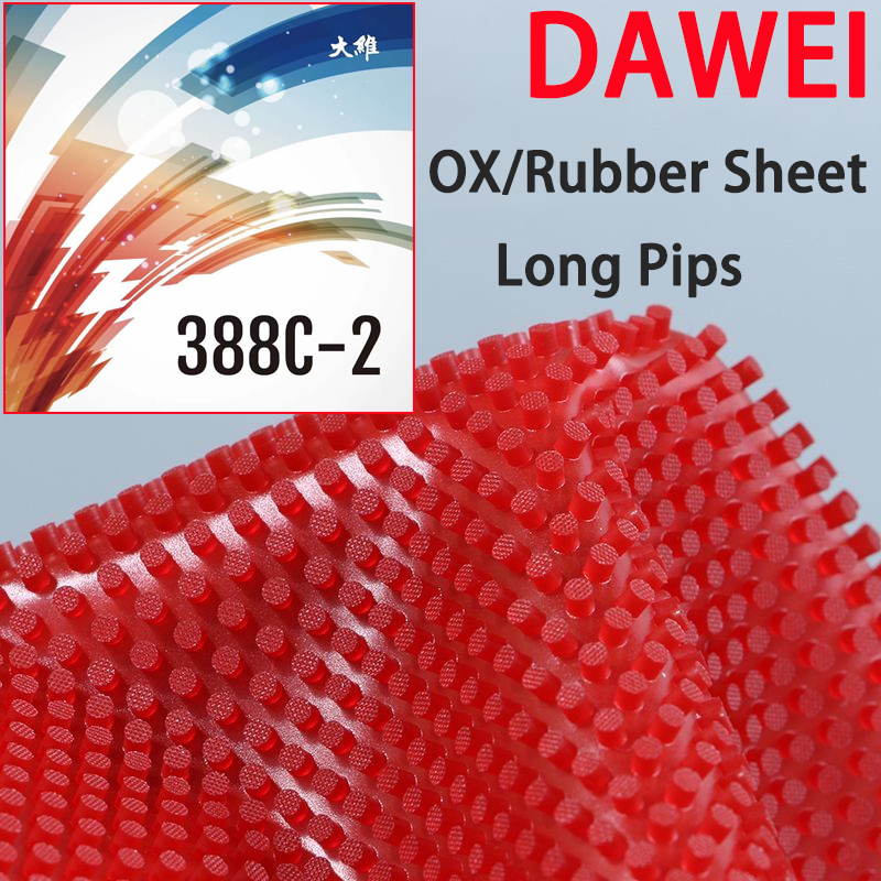 Table Tennis Xiom - ยาว Pips OX Dawei 388C-2 ยางปิงปองแผ่นยางดิบสิว