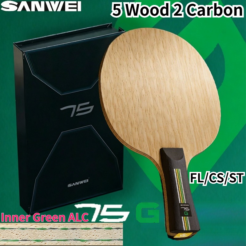 Table Tennis Xiom - ไม้ปิงปอง NEW SANWEI 75G Inner Green-ALC