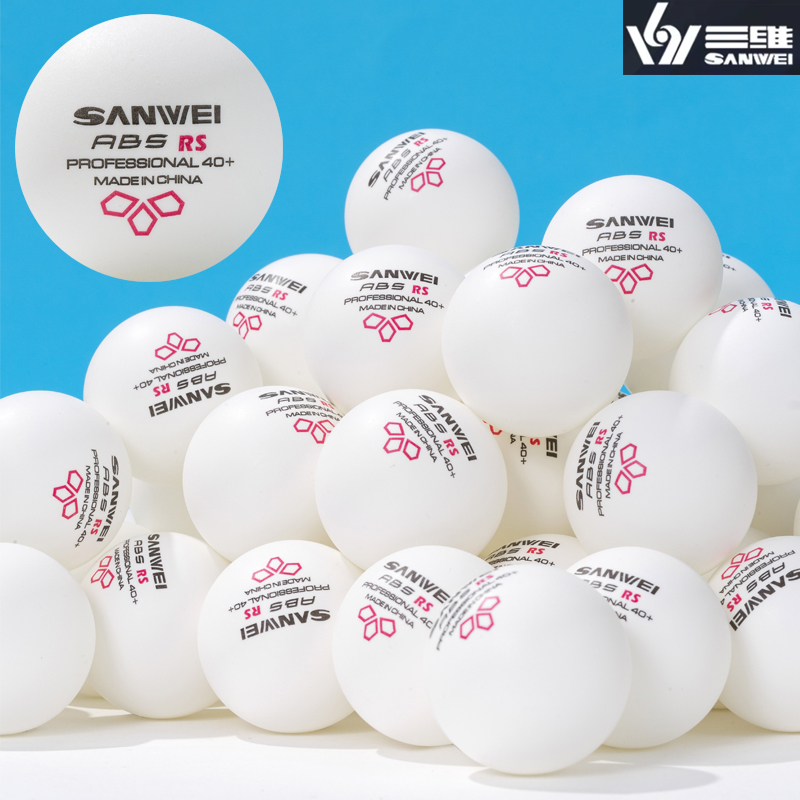 Table Tennis Game Pc - ลูกปิงปอง SANWEI RS40+ 3 ดาว ผลิตจากวัสดุ