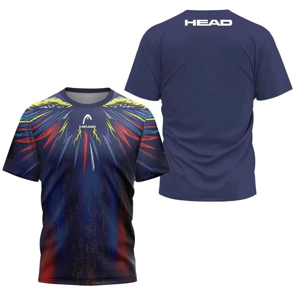 Table Tennis Club Jersey - เสื้อยืดผู้ชายระบายอากาศสำหรับฤดูร้อน เสื้อเจอร์ซีย์แบดมินตัน เทนนิส คอโอ แขนสั้น ทรงหลวม