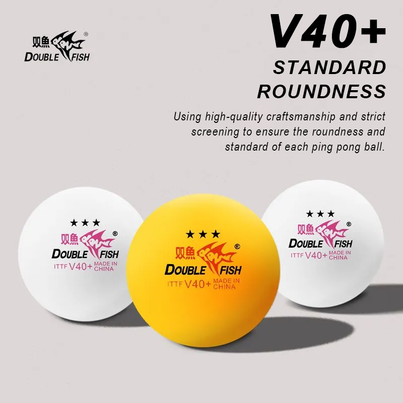 Table Tennis Game Pc - ดับเบิ้ลฟิช 3 สตาร์ V40+ 30/50/100 ชิ้นลูกปิงปองที่ผ่านการรับรองจาก