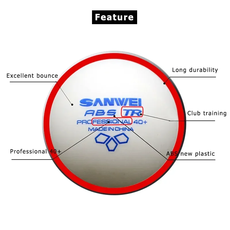 ลูกปิงปอง SANWEI-ABS TR 3 ดาว  - Table Tennis Game Pc บทวิจารณ์และราคา