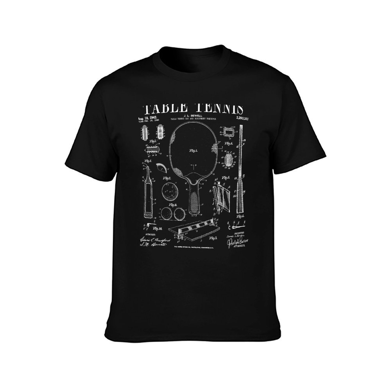 เสื้อยืดพิมพ์ลายสิทธิบัตรปิงปอ - Table Tennis Drawing บทวิจารณ์และราคา
